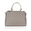 Women's Faux Leather Printed Handbag (Beige)