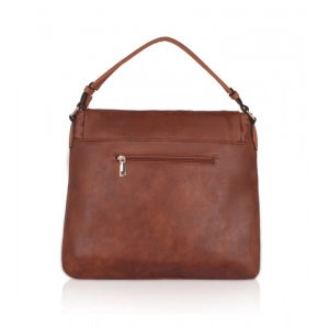 Generic Women's Faux Leather Solid Sling Bag (Brown)