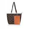 Women's Faux Leather Printed Tote Bag (Brown) Women's Faux Leather Printed Tote Bag (Brown)