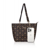 Women's Faux Leather Printed Tote Bag (Brown) Women's Faux Leather Printed Tote Bag (Brown)
