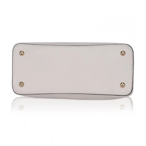 Generic Women's Faux Leather Printed Adjustable Long Belt Handbag (White)