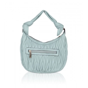 Generic Women's Faux Leather Textured Handbag (Blue)