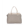 Women's Faux Leather Printed Handbag (Beige)