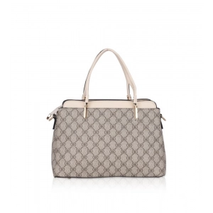 Generic Women's Faux Leather Printed Handbag (Beige)
