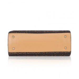 Generic Women's Faux Leather Printed Handbag (Camel)