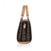 Women's Faux Leather Printed Handbag (Camel)