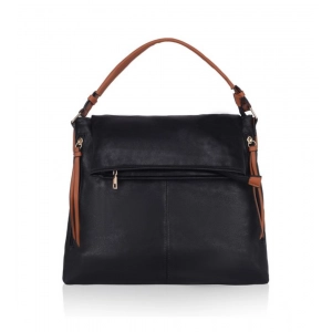Generic Women's Faux Leather Solid Sling Bag (Black)