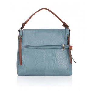 Generic Women's Faux Leather Textured Sling Bag (Blue)