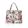 Women's Faux Leather Printed Handheld Bag (White Pink) Women's Faux Leather Printed Handheld Bag (White Pink)