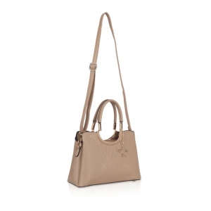 Generic Women's Faux Leather Printed Adjustable Long Belt Handbag (Khaki)