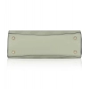Women's Faux Leather Textured Adjustable Long Belt Handbag (Green)