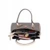 Women's Faux Leather Printed Handbag (Beige)