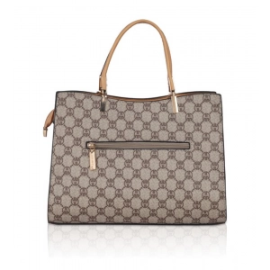 Generic Women's Faux Leather Printed Handbag (Camel)