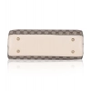 Women's Faux Leather Printed Handbag (Beige)