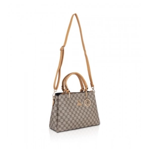 Generic Women's Faux Leather Printed Handbag (Camel)