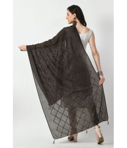 Women's Chanderi Self design Dupatta (Dark Browm, Length: Free Size) Women's Chanderi Self design Dupatta (Dark Browm, Length: Free Size)