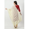 Women's Chanderi Self design Dupatta (Off White, Length: Free Size)