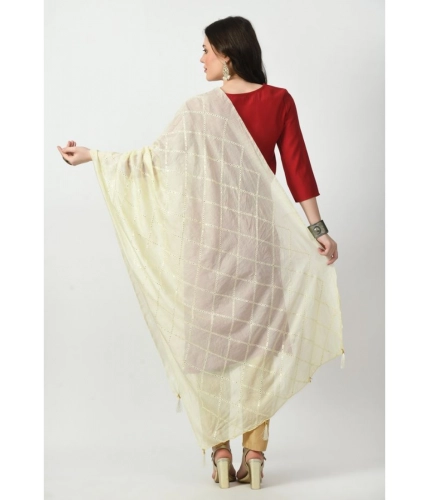 Women's Chanderi Self design Dupatta (Off White, Length: Free Size) Women's Chanderi Self design Dupatta (Off White, Length: Free Size)