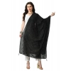 Women's Chanderi Self design Dupatta (Black, Length: Free Size) Women's Chanderi Self design Dupatta (Black, Length: Free Size)