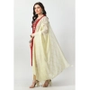 Women's Chanderi Self design Dupatta (Off White, Length: Free Size)