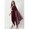 Women's Chanderi Self design Dupatta (Wine, Length: Free Size) Women's Chanderi Self design Dupatta (Wine, Length: Free Size)