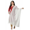 Women's Chanderi Self design Dupatta (White, Length: Free Size) Women's Chanderi Self design Dupatta (White, Length: Free Size)