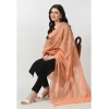 Women's Chanderi Self design Dupatta (Peach, Length: Free Size)