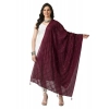 Women's Chanderi Self design Dupatta (Wine, Length: Free Size) Women's Chanderi Self design Dupatta (Wine, Length: Free Size)