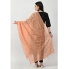 Women's Chanderi Self design Dupatta (Peach, Length: Free Size)