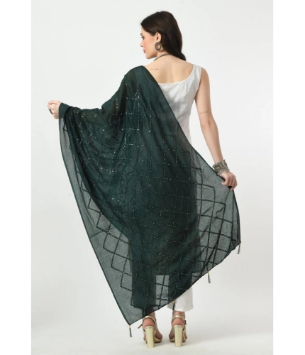 Women's Chanderi Self design Dupatta (Green, Length: Free Size) Women's Chanderi Self design Dupatta (Green, Length: Free Size)