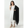 Women's Chanderi Self design Dupatta (Black, Length: Free Size) Women's Chanderi Self design Dupatta (Black, Length: Free Size)