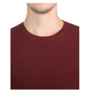 Generic Men's Casual Short Sleeves Cotton Round Neck T-shirt (Maroon)