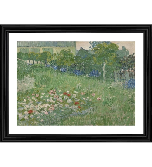 Daubignys Garden 1890 Painting With Wood Photo Frame (Multicolor)