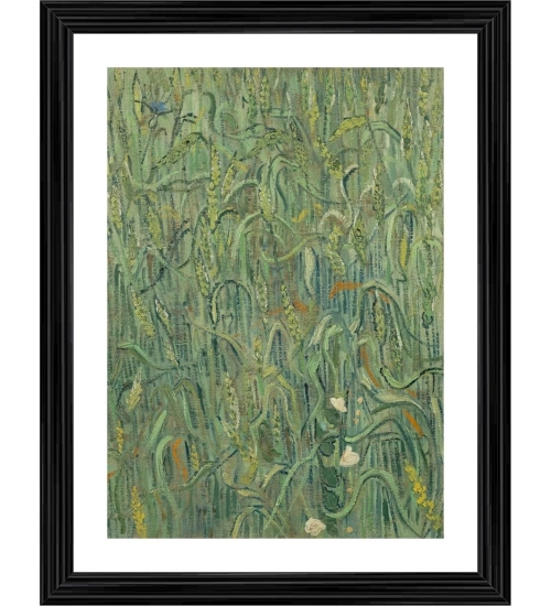 Ears of Wheat 1890 Painting With Wood Photo Frame (Multicolor)