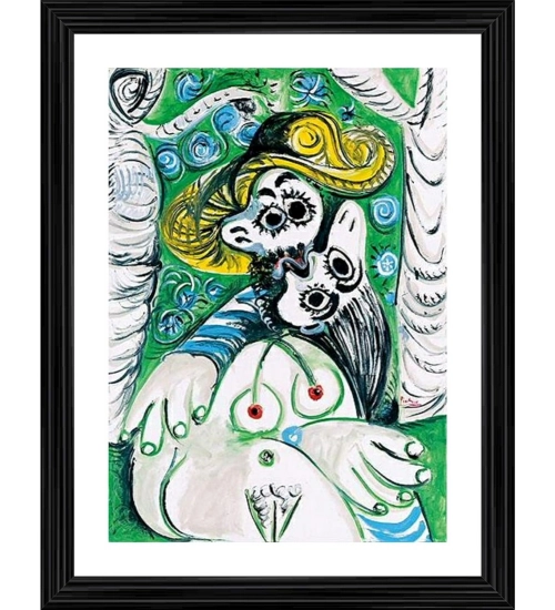 Kiss 1969 Painting With Wood Photo Frame (Multicolor)