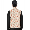 Men's Jacquard Printed Full Sleeve Waistcoat (Orange-Beige) Men's Jacquard Printed Full Sleeve Waistcoat (Orange-Beige)