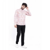 Dropship Men's Cotton Blended Printed Full Sleeve Shortkurta (Multicolor)