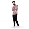 Dropship Men's Cotton Blended Printed Full Sleeve Shortkurta (Multicolor)