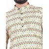 Dropship Men's Cotton Blended Printed Full Sleeve Shortkurta (Multicolor)