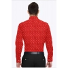 Men's Cotton Blended Printed Full Sleeve Shirt (Red) Men's Cotton Blended Printed Full Sleeve Shirt (Red)