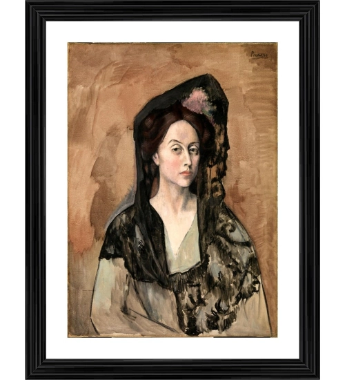 Portrait of Madame Canals 1905 Painting With Wood Photo Frame (Multicolor)