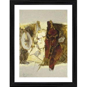 Generic Kobra 1968 Painting With Wood Photo Frame (Multicolor)