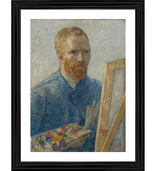 Self Portrait as a Painter 1888 Painting With Wood Photo Frame (Multicolor)