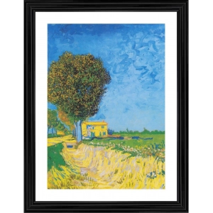 Generic A Lane near Arles 1888 Painting With Wood Photo Frame (Multicolor)