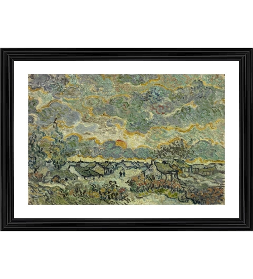 Reminiscence of Brabant 1890 Painting With Wood Photo Frame (Multicolor)