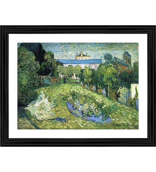 Daubigny’s Garden 2 1890 Painting With Wood Photo Frame (Multicolor)