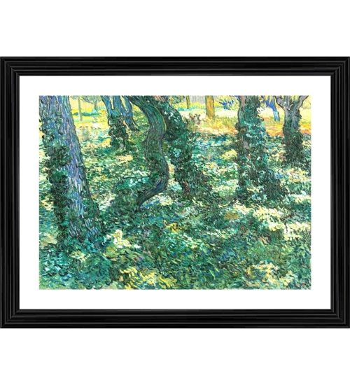 Undergrowth 1889 Painting With Wood Photo Frame (Multicolor)