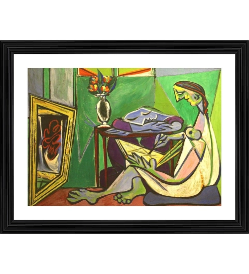 The Muse 1935 Painting With Wood Photo Frame (Multicolor)