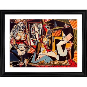 Generic The Women of Algiers 1955 Painting With Wood Photo Frame (Multicolor)