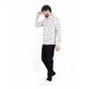 Dropship Men's Cotton Blended Printed Full Sleeve Shortkurta (Multicolor)